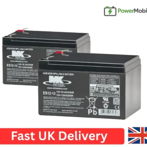 mk 12v 12ah mobility scooter battery pair