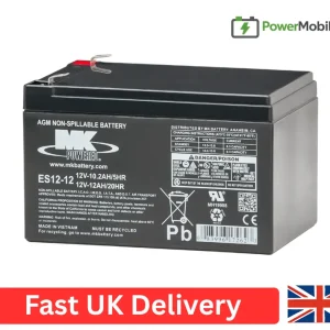 12V 12Ah mobility scooter battery UK &ndash; compact reliable power