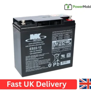 12V 22Ah mobility scooter battery UK – mid-range power