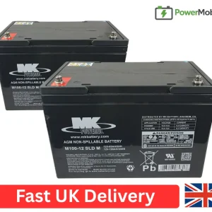100ah 12v MK battery pair serious power in this heavy duty mobility scooter batteries
