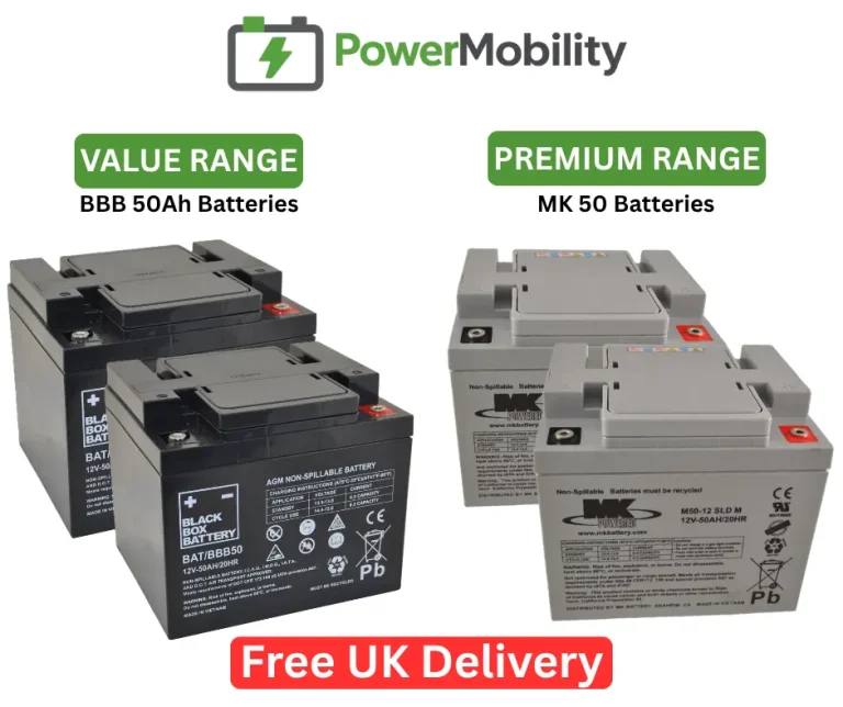 50Ah Mobility Scooter Batteries Pair | National Supplier