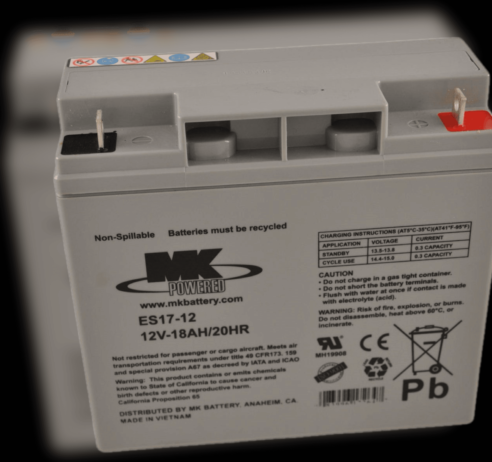 18ah MK batteries (Pair)